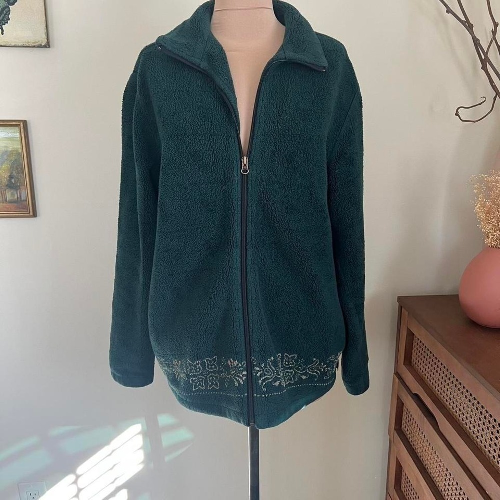 Vintage‎ Woolrich Green Woodland Pine Fleece
